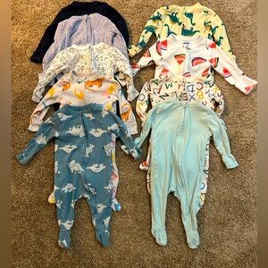 3-6 Month Baby Boy Old Navy Footie Onesie Pajamas/Sleepers